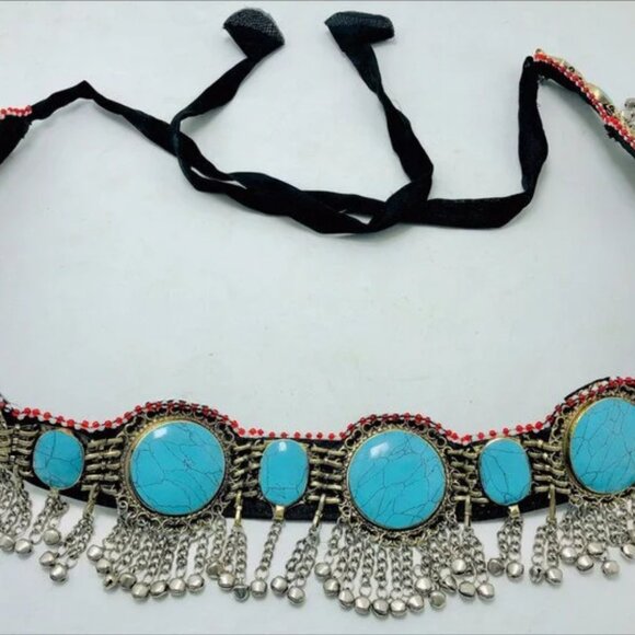 Vintage Afghan Coin Belly Dance Belt: Tribal Boho Body Jewelry main image 10